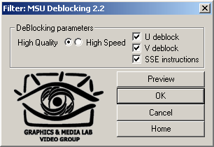 Video MSU Deblocking VirtualDub plugin screen shot