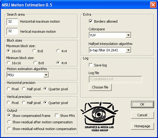 MSU Motion Estimation VirtualDub plugin