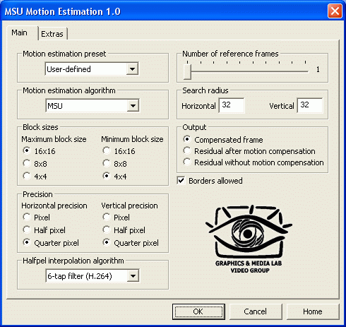 main filter settings