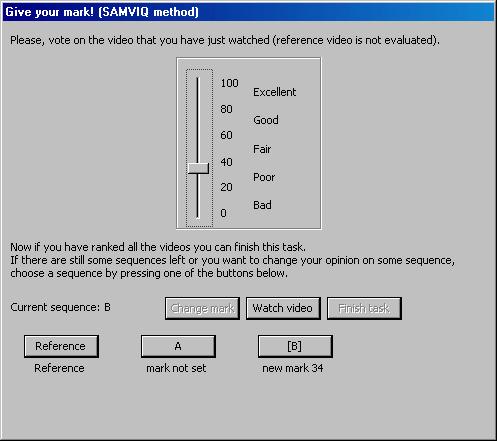 SAMVIQ dialog